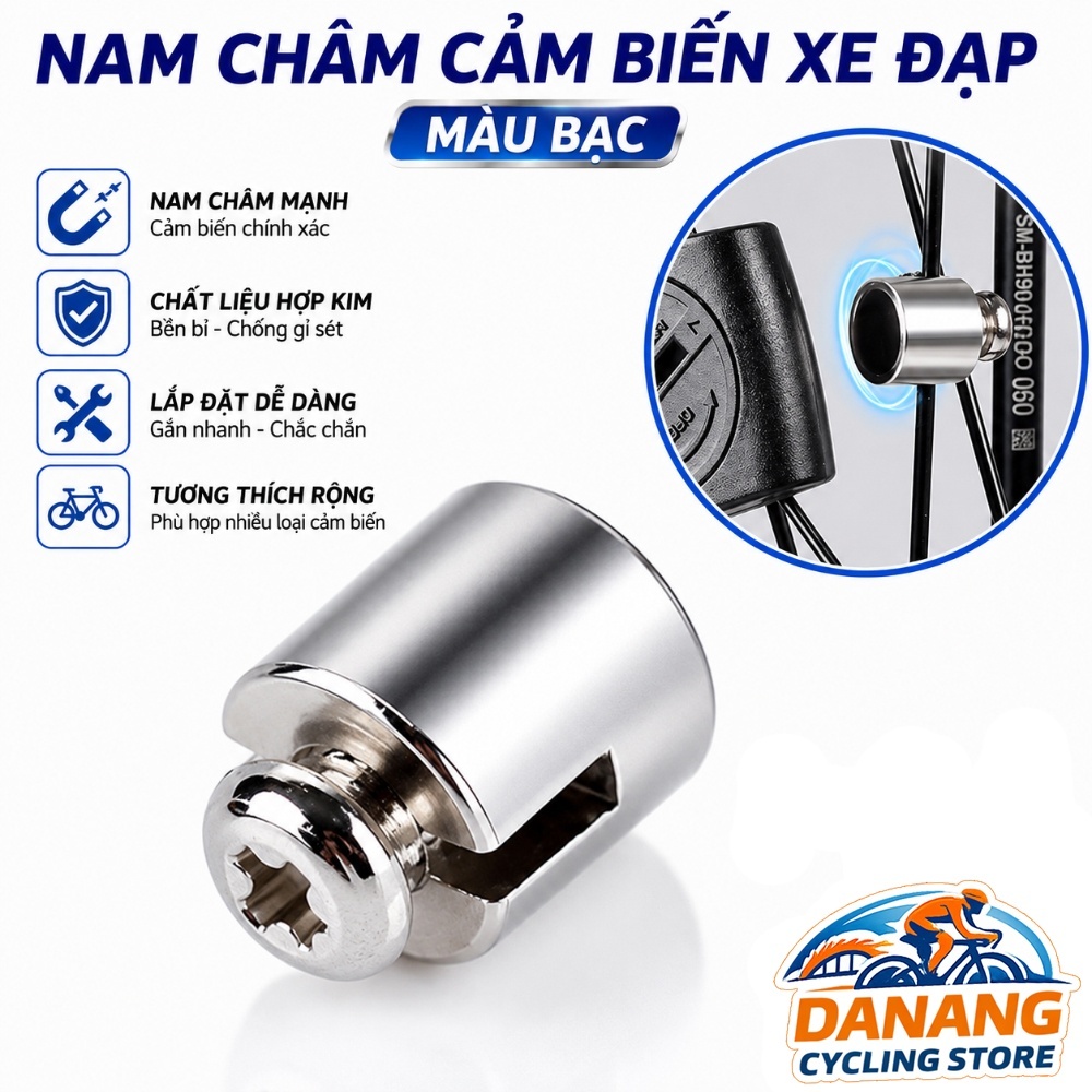 Nam Châm Cảm Biến Xe Đạp – Dùng Cho Đồng Hồ Đo Tốc Độ (Bạc)