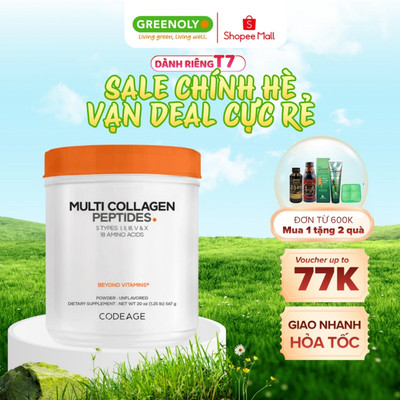 Bột Collagen Codeage Hỗ Trợ Hạn Chế Lão Hóa Da Hydrolyzed Multi Collagen 567g