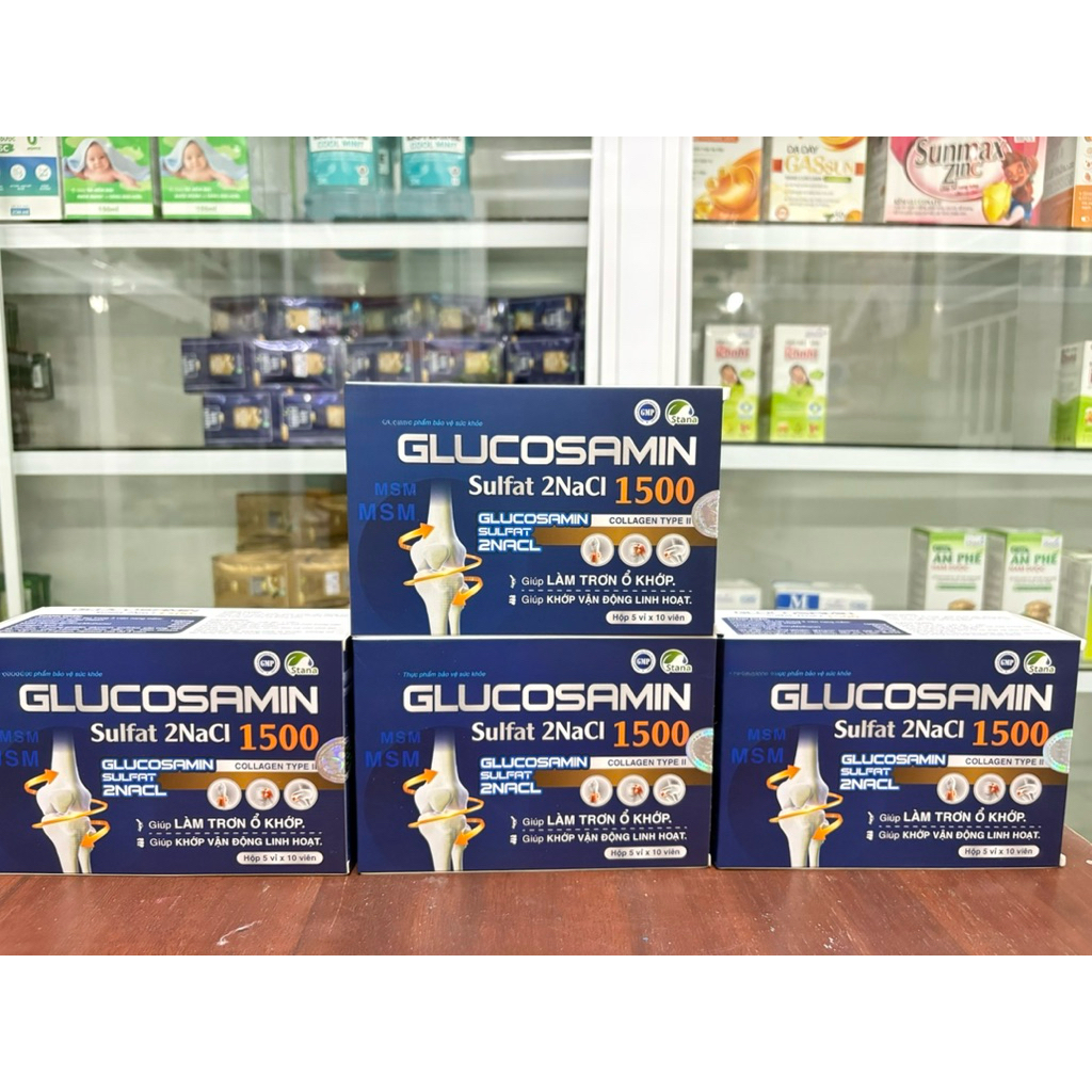 Glucosamin Sulfat 2NaCl 1500( hộp 30viên), Giúp làm trơn ổ khớp, Giúp khớp vận động linh hoạt