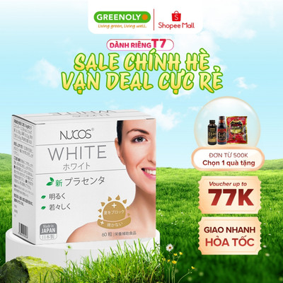 Viên Uống Trắng Da Nucos White Hỗ Trợ Mờ Thâm Nám Sáng Da Chống Nắng Hộp 60 viên