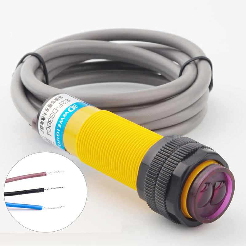 Cảm biến quang 3 dây 6-36V NPN, PNP thường mở E3F-DS30C4, E3F-DS30P1