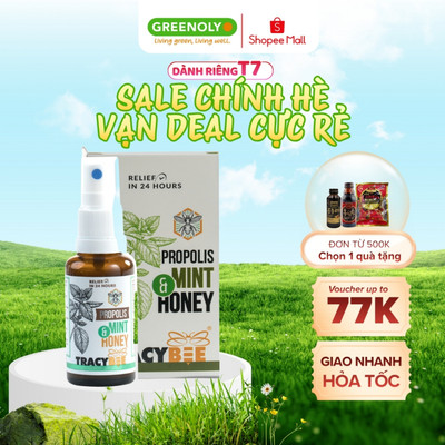 Xịt Keo Ong Hỗ Trợ Giảm Ho Đau Họng Tracybee Dùng Được Cho Trẻ Nhỏ