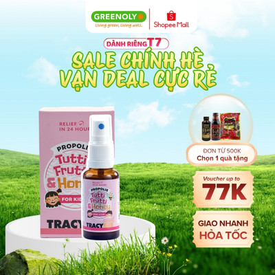 Xịt Keo Ong Xanh Hỗ Trợ Giảm Ho Đau Họng Tracybee Dùng Được Cho Trẻ Nhỏ