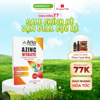Viên Uống Arkopharma Azinc Vitalite Bổ Sung Vitamin Và Khoáng Chất Tổng Hợp