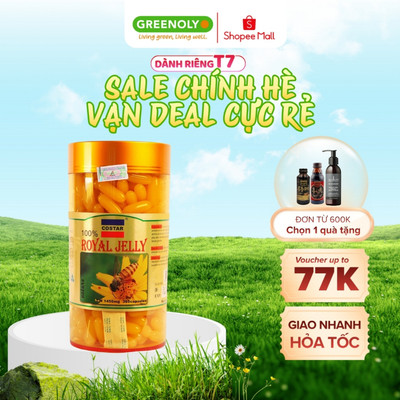 Viên Uống Sữa Ong Chúa Costar Royal Jelly 1450mg Hỗ Trợ Đẹp, Mịn Màng Da