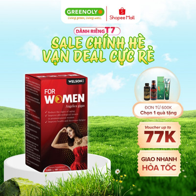 Viên uống Nội Tiết Tố Nữ Đẹp Da Welson For Women Hộp 60 Viên​