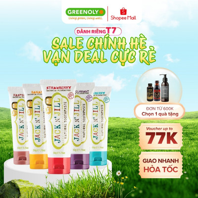 Kem đánh răng cho bé hữu cơ Jack N' Jill Úc Organic chính hãng, cho bé trên 6 tháng, có thể nuốt