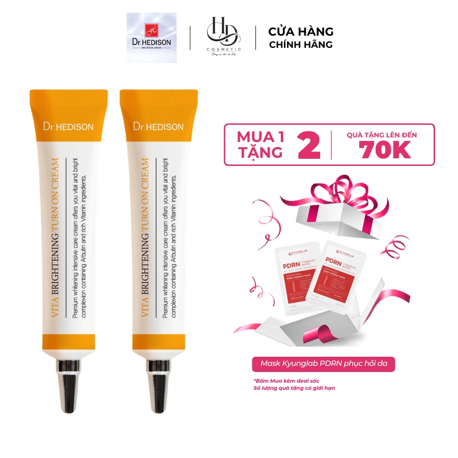 [MUA 1 TẶNG 2] Dr.HEDISON Vita Brightening Turn On Cream 30ml | Kem Dưỡng Sáng Da Mờ Thâm Cấp Ẩm Phụ