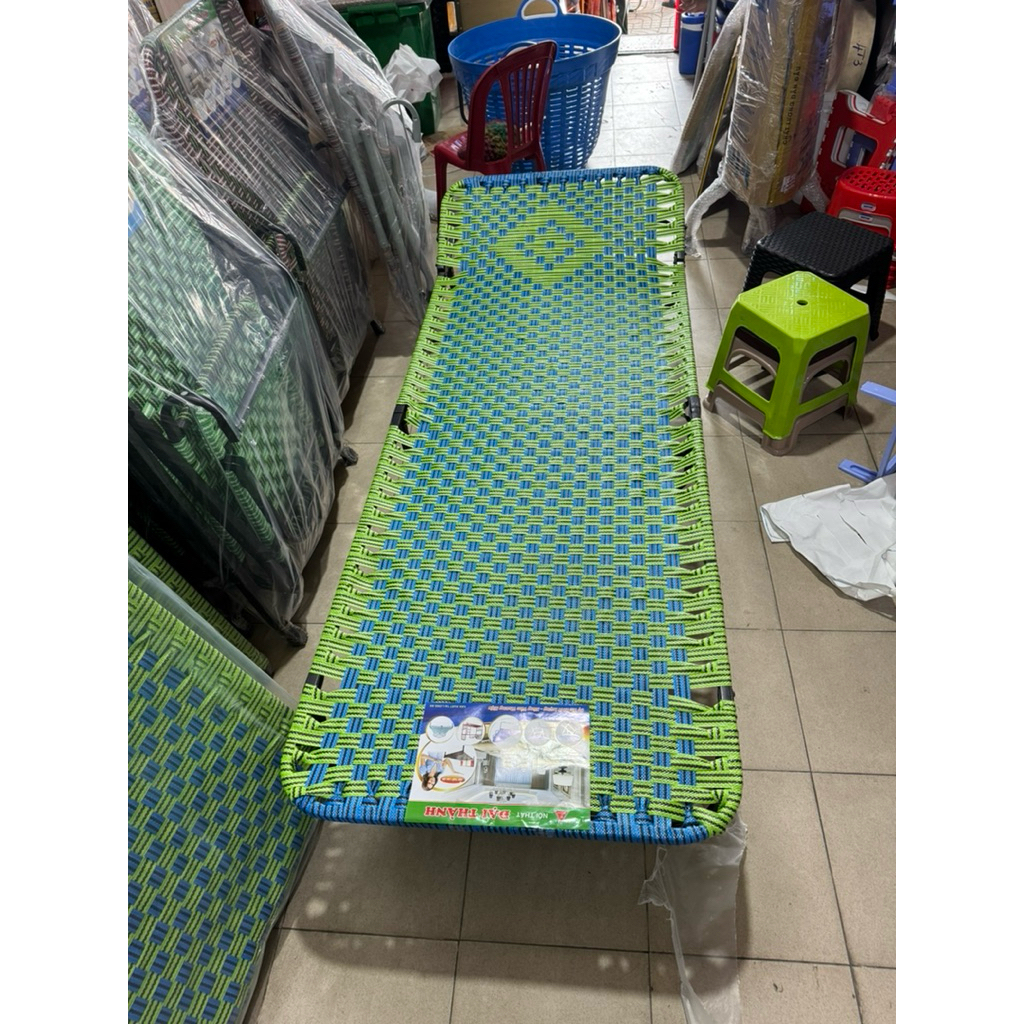 Giường bố xếp gấp gọn dây đài Loan giá rẻ / giường bố xếp nằm đài , giường xếp gấp gọn , ghế bố