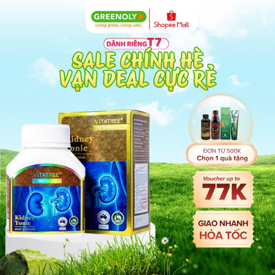 Viên uống Vitatree Kidney Tonic giúp bổ thận, hỗ trợ chức năng tiết niệu hộp 100 viên