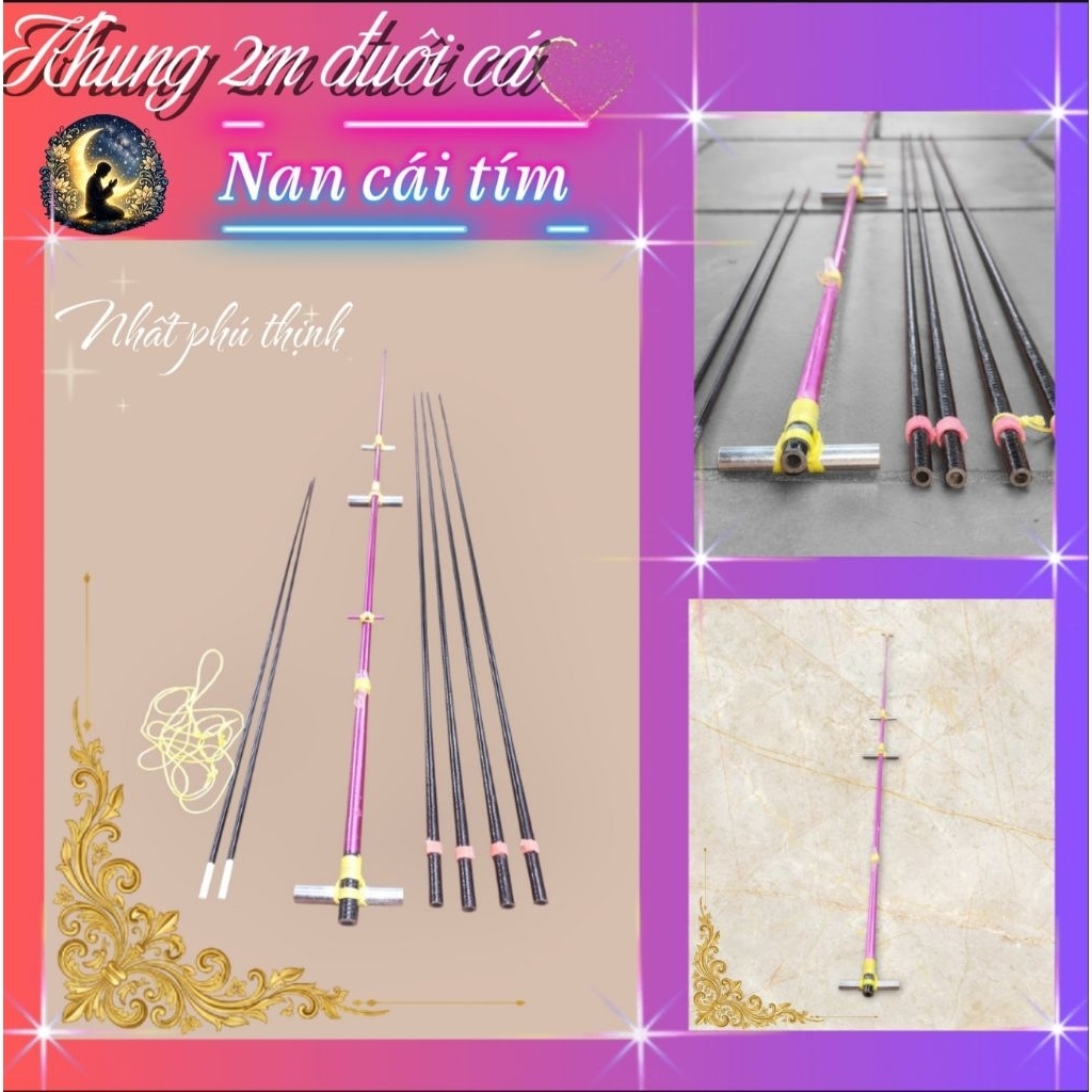 💥 Khung diều  2m đuôi cá. NAN CÁI BUỘC NAN TÍM 💥