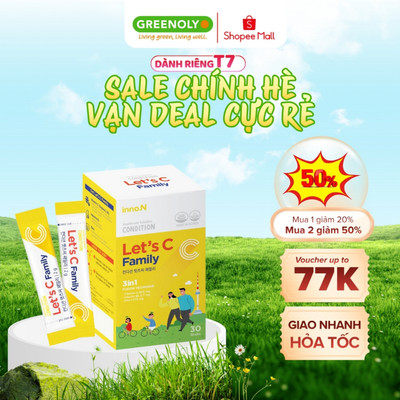 Bột Uống Bổ Sung Vitamin C, B2, Kẽm CONDITION LET’S C FAMILY (Hộp 30 Gói)
