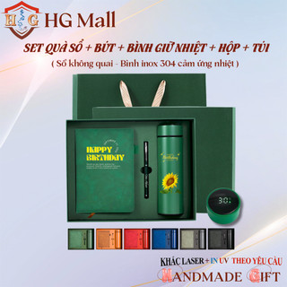 Bộ Quà Tặng Sổ Bút Khắc Tên Theo Yêu Cầu HG Mall. Quà Tặng Doanh Nghiệp, Sinh Nhật, Tốt Nghiệp, Thầy Cô, 20/11, 20/10-14