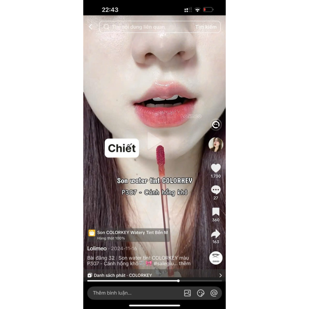 Son chiết 0.5ml màu r300 và r307