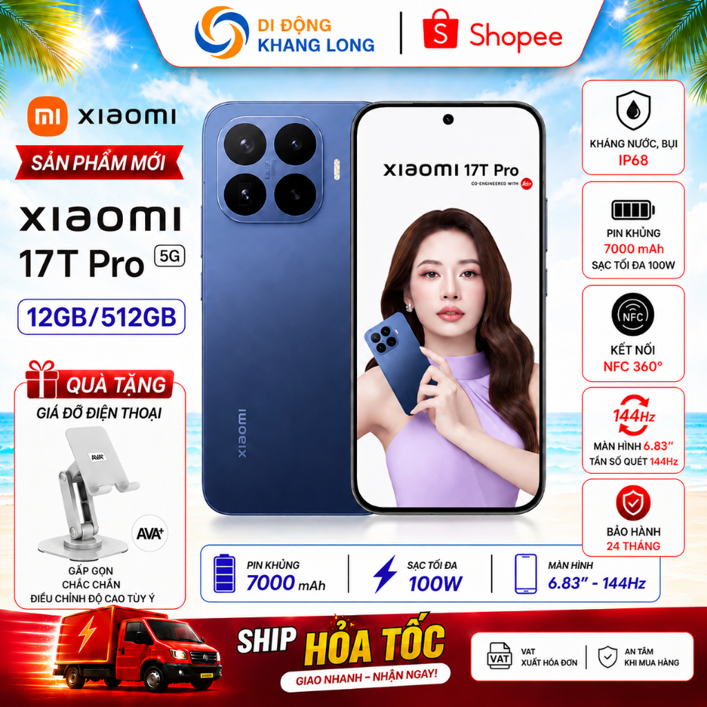 Điện Thoại Thông Minh Xiaomi 17T Pro 5G 12GB 512GB Chính Hãng
