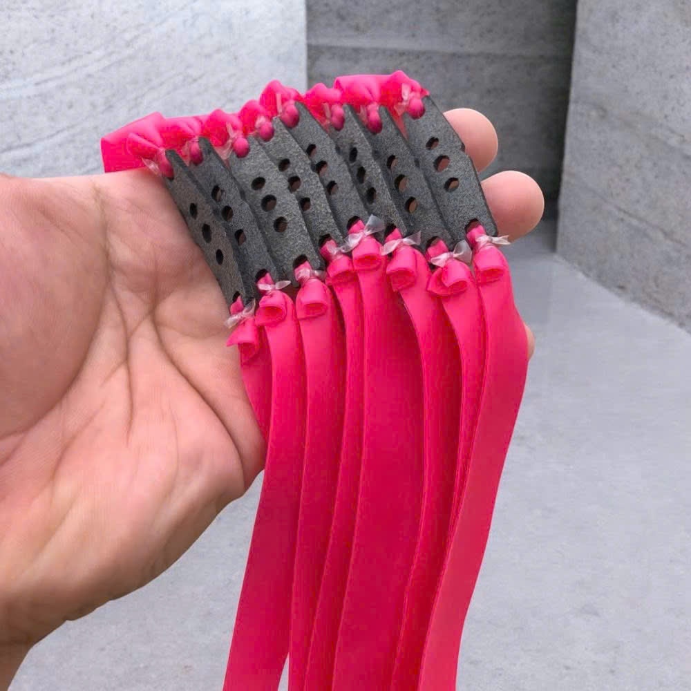 Dây thun buộc ná upsopp hồng,COMBO 5-10 dây ná dài 15cm size 0,65