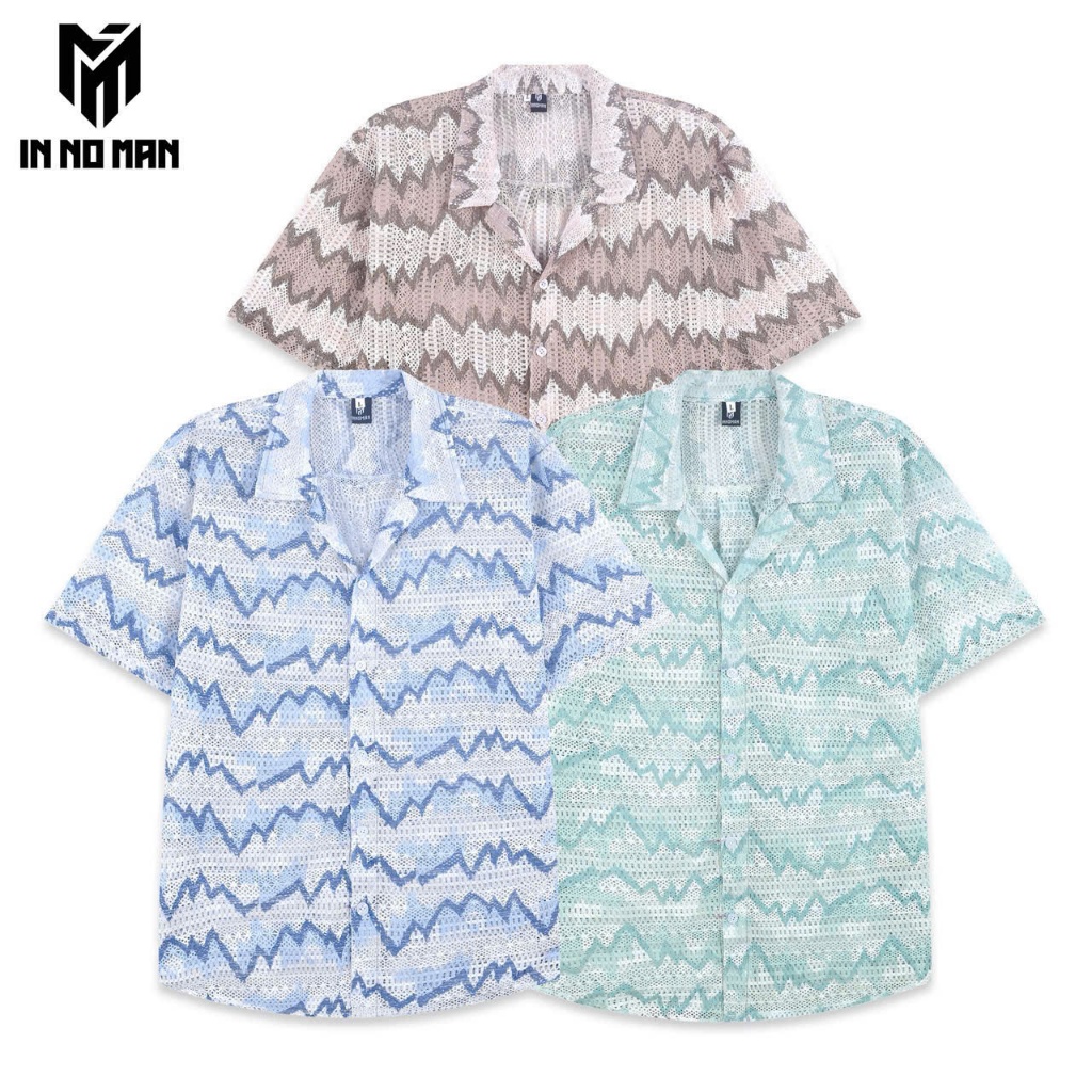 Áo Sơ Mi Nam Đi Biển Họa Tiết Xanh Trẻ Trung Chất Mát - AHSTORE
