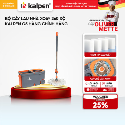 Bộ cây lau nhà xoay 360 độ KALPEN G5 hàng chính hãng