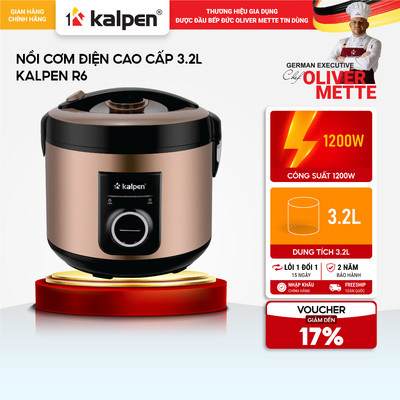 Nồi cơm điện KALPEN R6 dung tích 3.2L bảo hành 2 năm hàng chính hãng