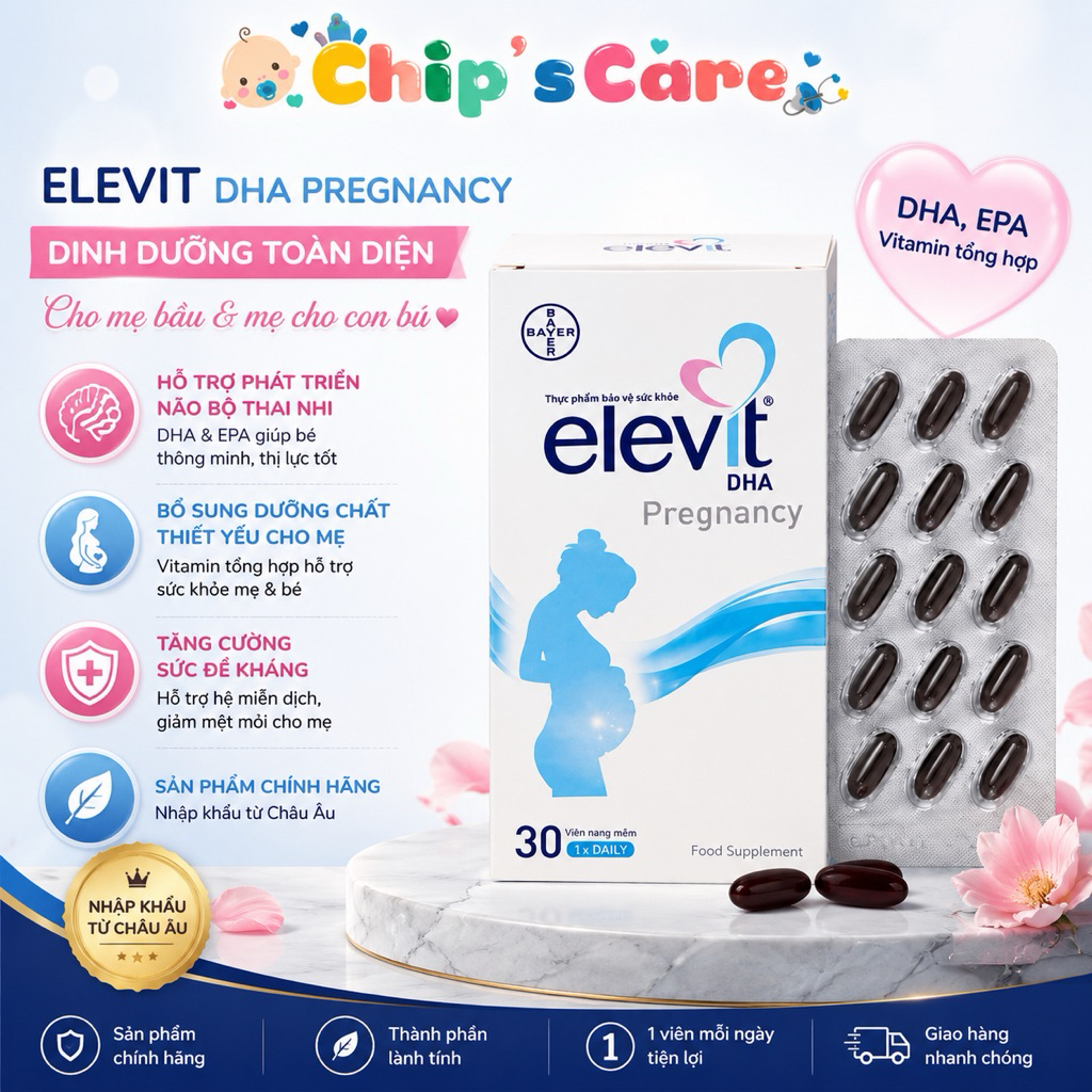 Thực phẩm bảo vệ sức khỏe Elevit 30 Viên (vitamin bầu Elevit) NHẬP KHẨU CHÍNH HÃNG