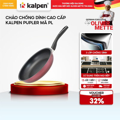 Chảo chống dính Whitford KALPEN PUPLER PL size 20-22-24-26-28-30cm hàng chính hãng