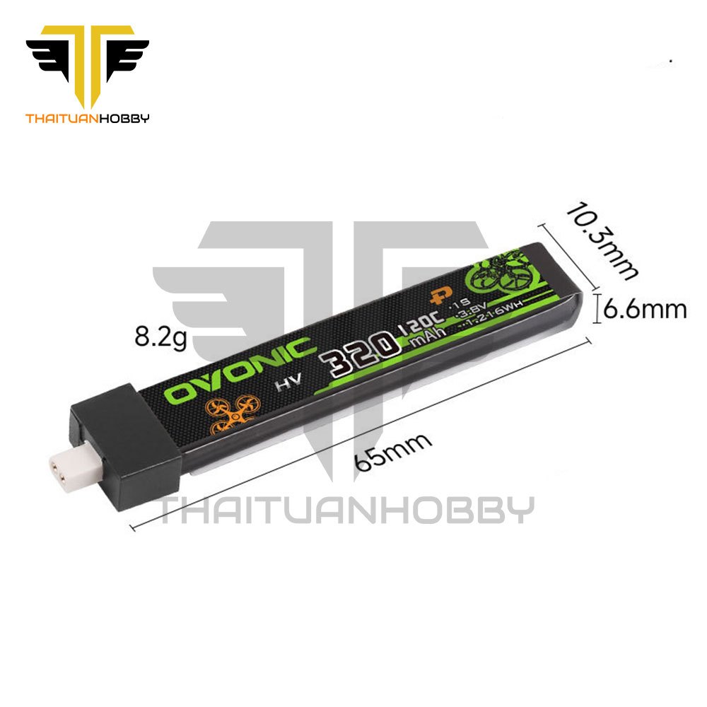 Ovonic 320mah 1s 120C Bt2.0