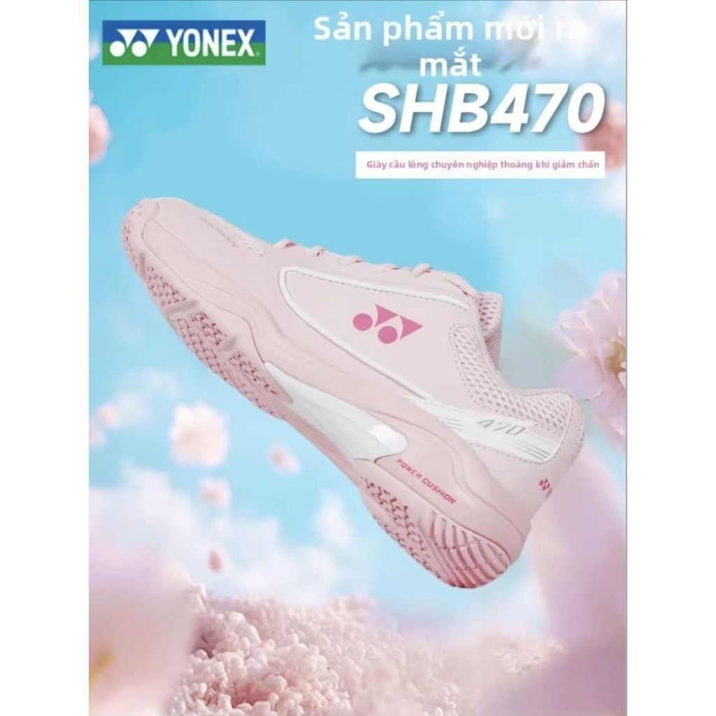 GIÀY CẦU LÔNG YONEX SHB 470CR HỒNG – ÊM CHÂN, BÁM SÂN, THIẾT KẾ NỔI BẬT