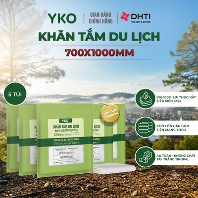 [COMBO KHĂN TẮM] dùng 1 lần du lịch Yko chất liệu từ sợi tư nhiên, phù hợp đi công tác, gia đình du lịch