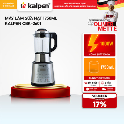 Máy nấu sữa hạt KALPEN CBK-2601 1.7L hàng chính hãng