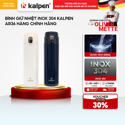 Bình giữ nhiệt inox 304 KALPEN AR36 hàng chính hãng