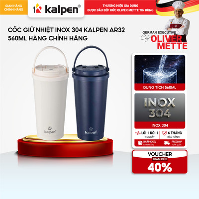 Cốc giữ nhiệt Inox 304 Kalpen AR32 560ml hàng chính hãng