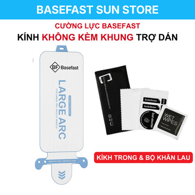 (Mua Riêng Kính /khung) Kính cường lực BF8-Basefast Kính trong, khung trợ dán tiện lợi (không lệch không bụi)