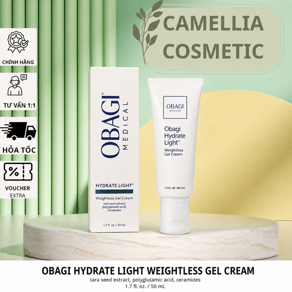 [ĐẠI LÝ CHÍNH HÃNG] Kem dưỡng ẩm Obagi Hydrate Light Weightless Gel Cream 50ml