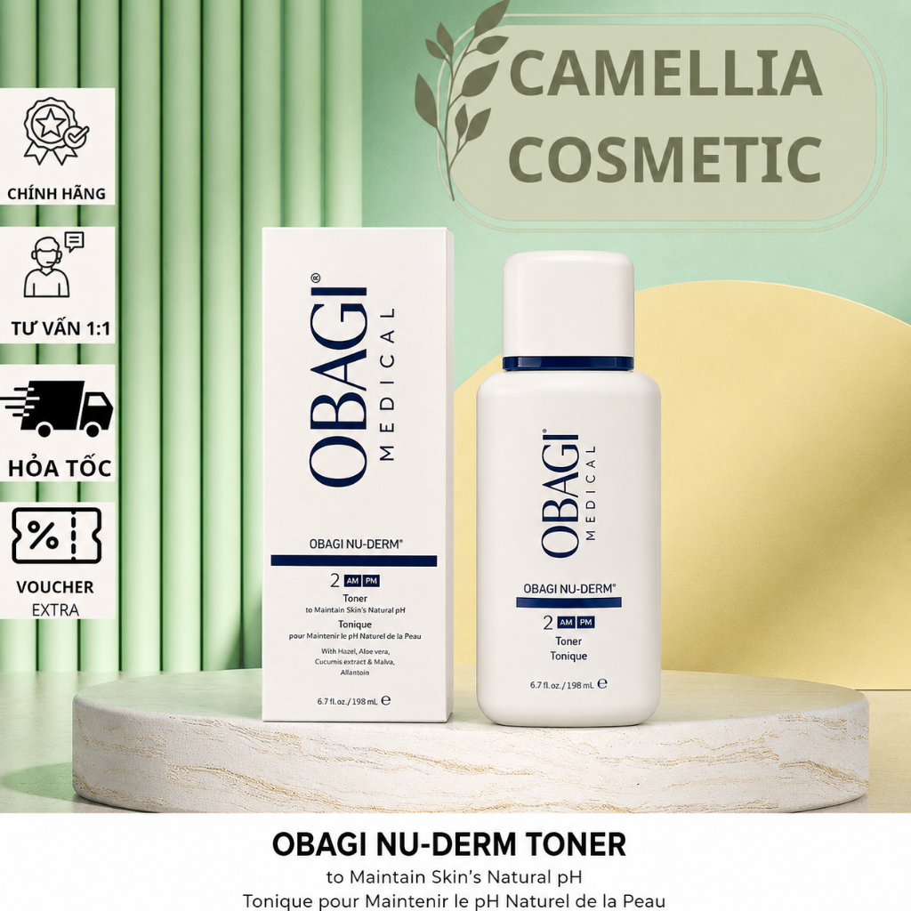 [ĐẠI LÝ CHÍNH HÃNG]Nước hoa hồng cân bằng Da Obagi Nu-Derm Toner Số 2 198ML