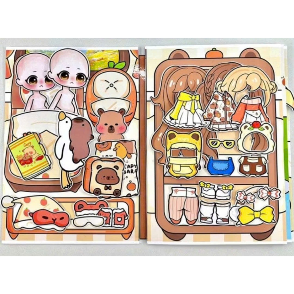 Xoei Paper - Bakery diy material pack đồ chơi giáo dục giấy thủ công Capybara