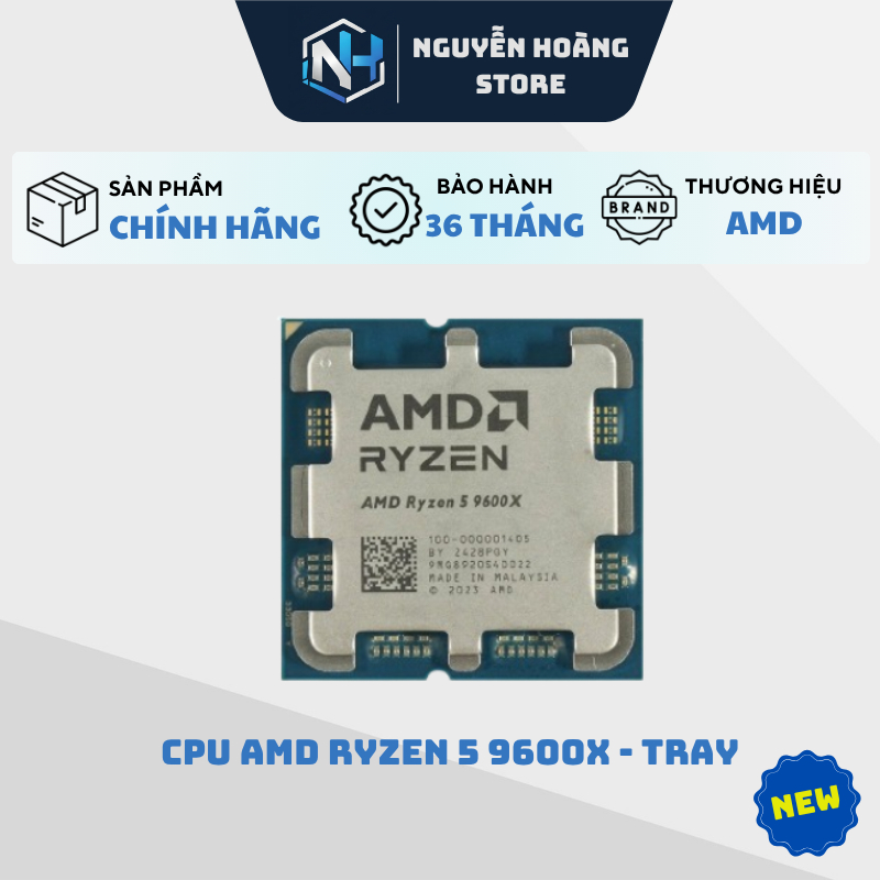 CPU AMD Ryzen 5 9600X TRAY - NEW BẢO HÀNH 36 THÁNG