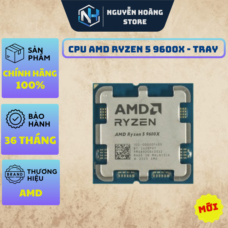 CPU AMD Ryzen 5 9600X TRAY - NEW BẢO HÀNH 36 THÁNG
