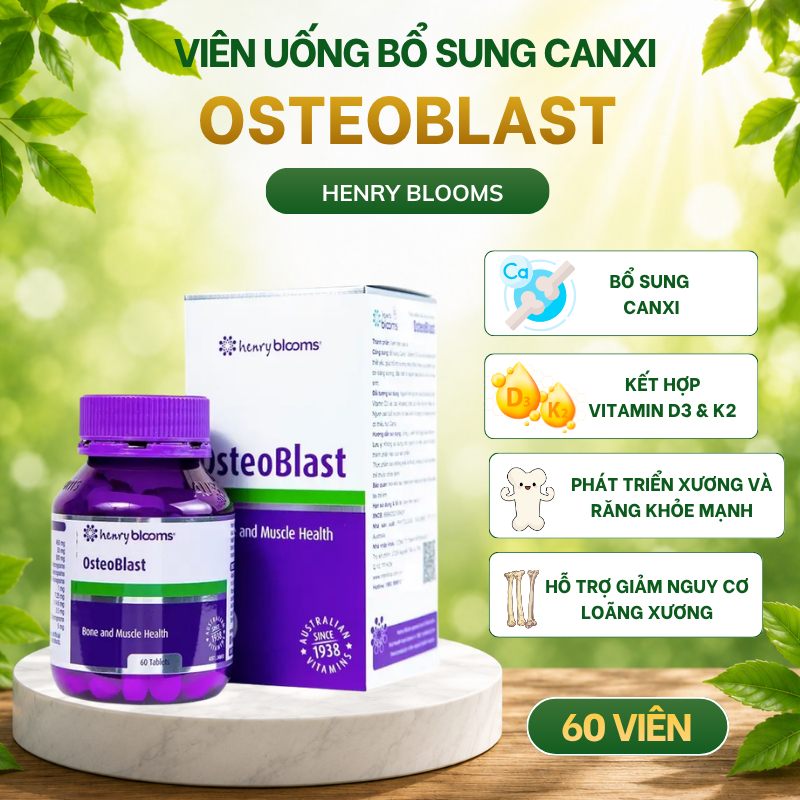 Viên Uống Canxi Henry Blooms Australia – Thực Phẩm Bổ Sung Canxi Và Khoáng Chất