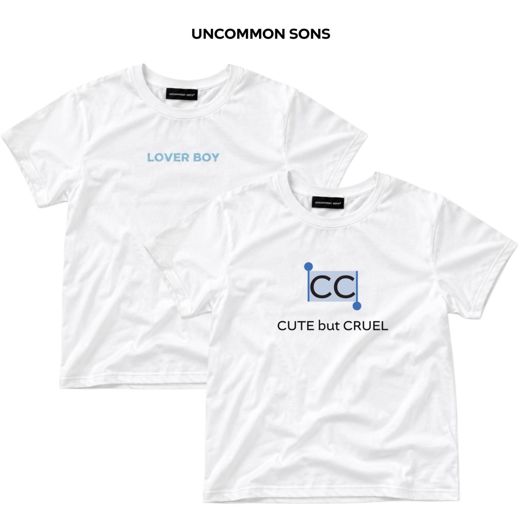 Áo thun baby tee Lover Boy, CC Uncommon sons kích cỡ nhỏ nhắn