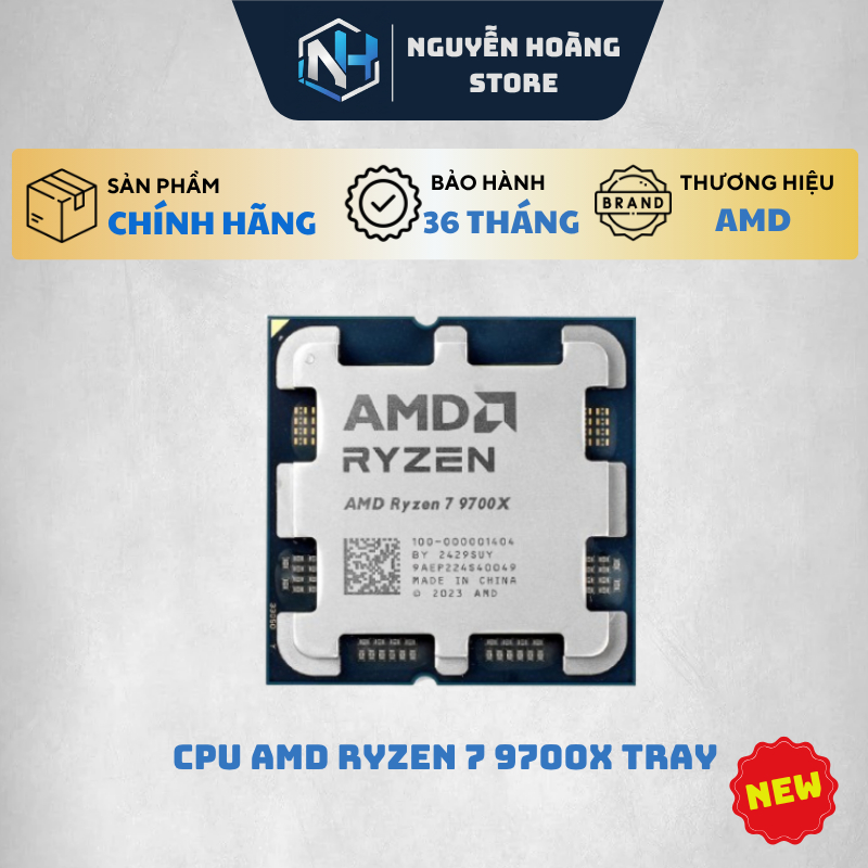 CPU AMD Ryzen 7 9700X TRAY - NEW BẢO HÀNH 36 THÁNG