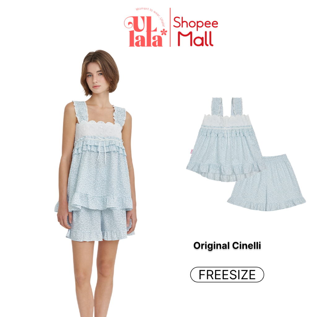 Ullala Pajamas Cinelli Bộ ngủ mặc nhà nữ ngắn tay Freesize