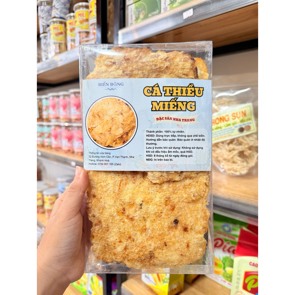 Cá thiều miếng tẩm vị ăn liền hộp 250g, Đặc sản Nha Trang