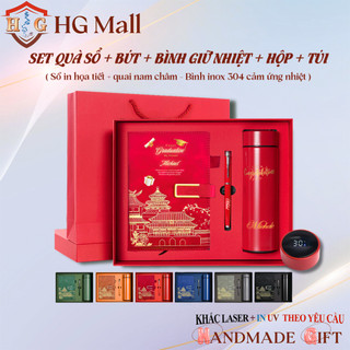 Bộ Quà Tặng Sổ Bút Khắc Tên Theo Yêu Cầu HG Mall. Quà Tặng Doanh Nghiệp, Sinh Nhật, Tốt Nghiệp, Thầy Cô, 20/11, 20/10-15