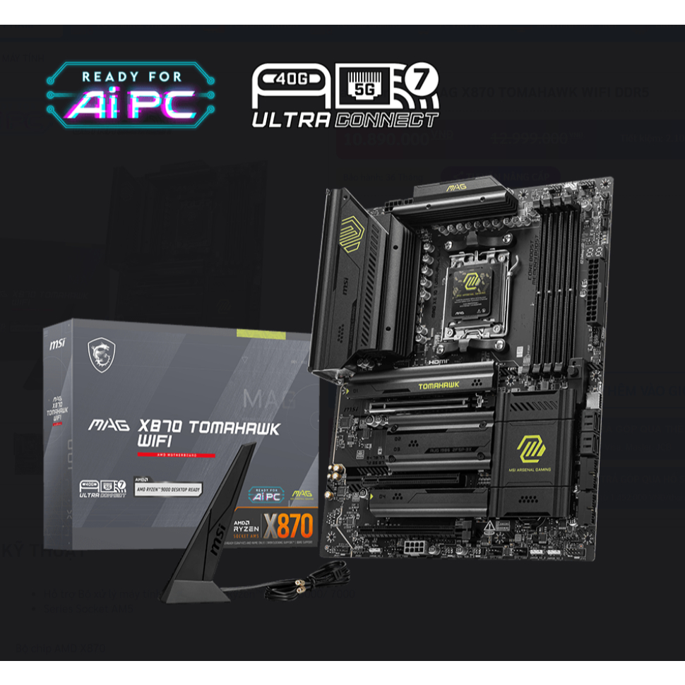 [Hàng Đã Qua Sử Dụng] Mainboard MSI MAG X870 TOMAHAWK WIFI DDR5