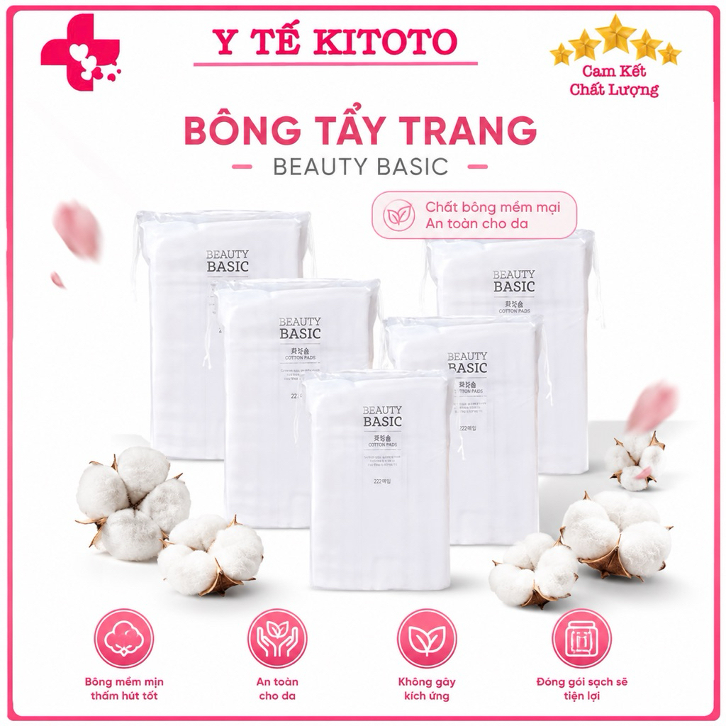 Combo bông Tẩy Trang Emart 222 Miếng , Y TẾ KITOTO