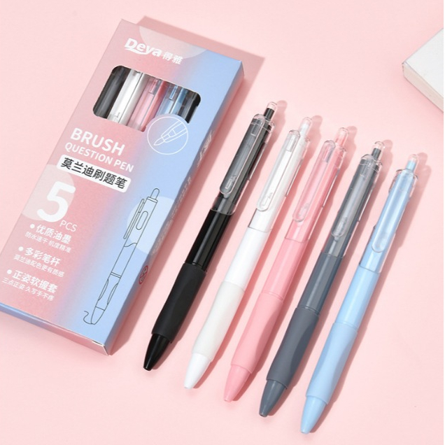 Bút Gel Bấm Tone Pen Plus Morandi 0.5mm – Mực Đen Khô Nhanh -Tối Giản, Viết Mượt Cho Học Tập & Văn P