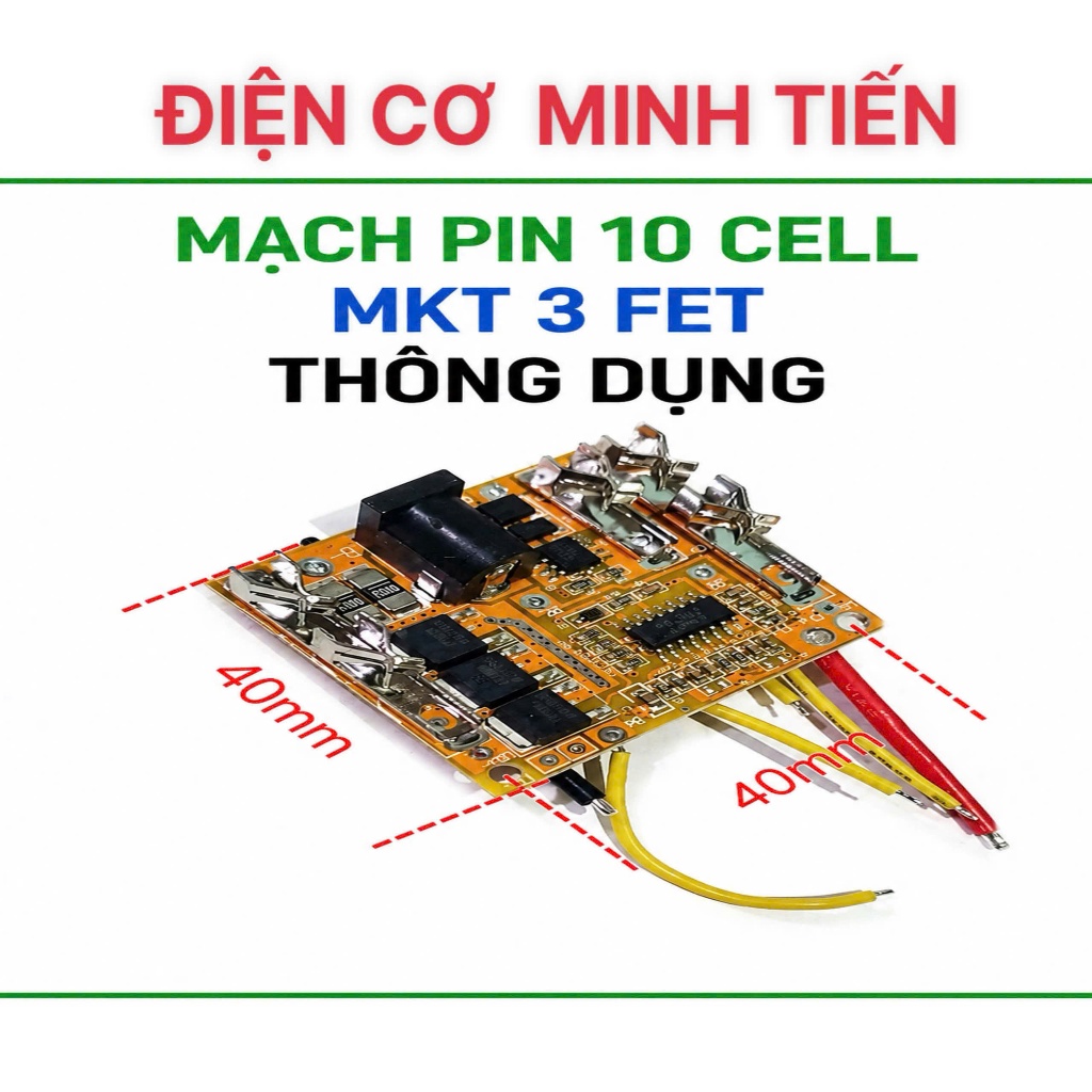 Mạch Pin 10 cell 3 fet MAKITA thông dụng.