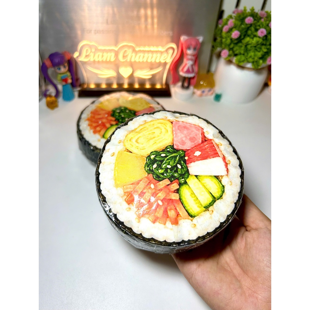 Squishy giấy hình cơm cuộn - shop Liam