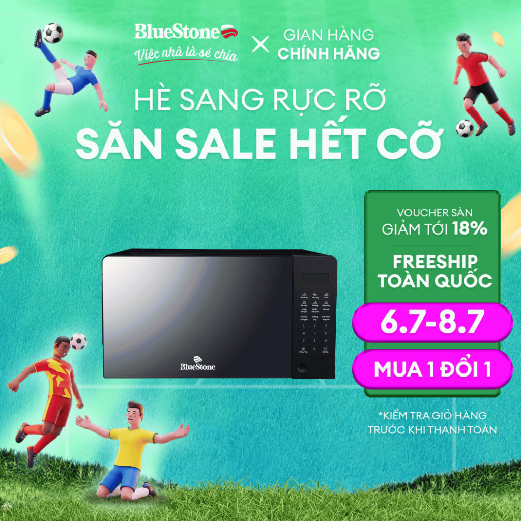 Lò Vi Sóng Điện Tử BlueStone MOB-7815 | 20L | Vi Sóng Hâm Nóng Rã Đông | Chính Hãng BH 2 Năm