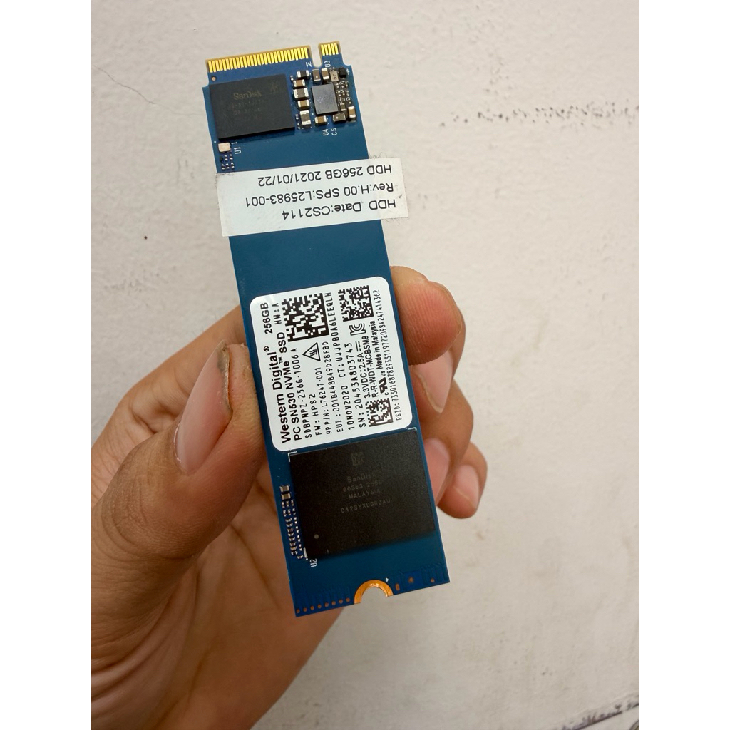 SSD Western Digital PC SN530 256GB NVMe